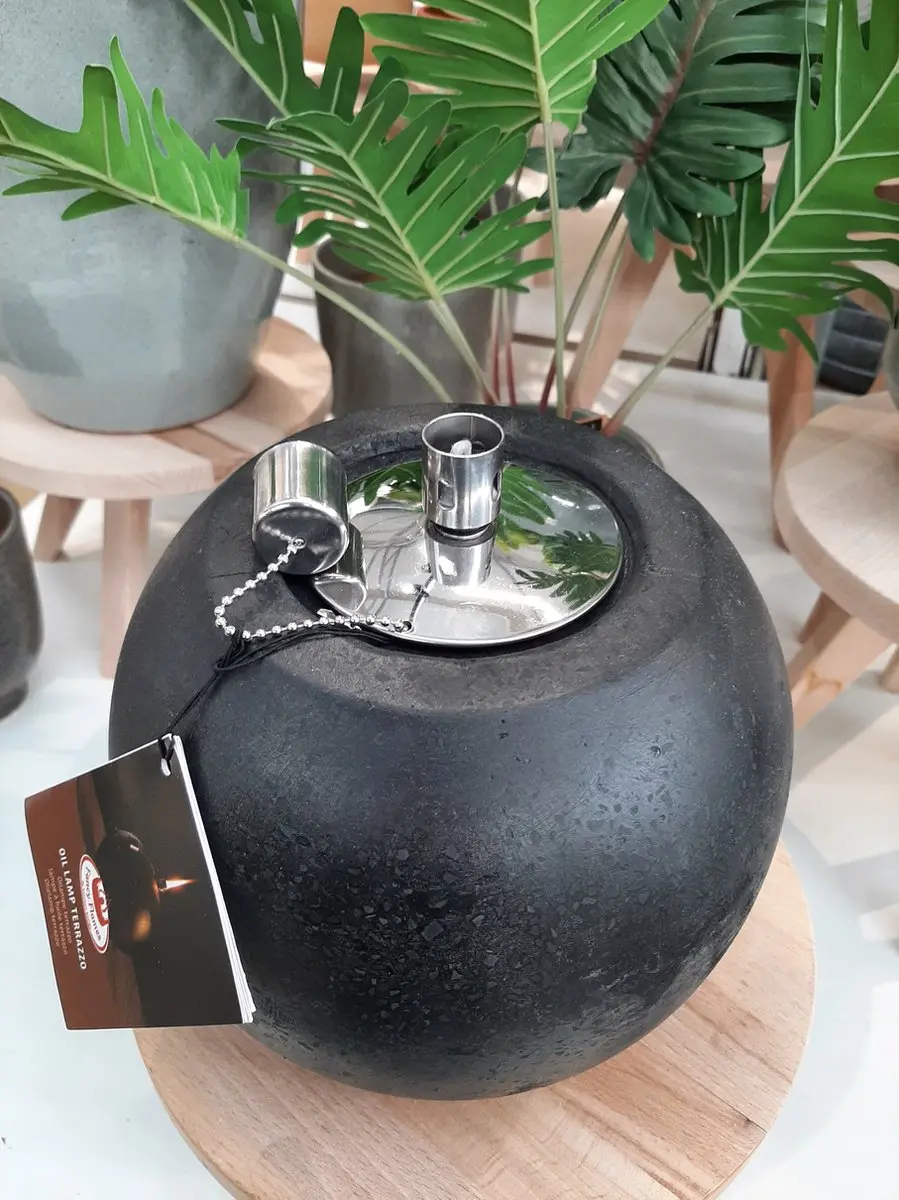 Esschert Design Olielamp Terrazzo L