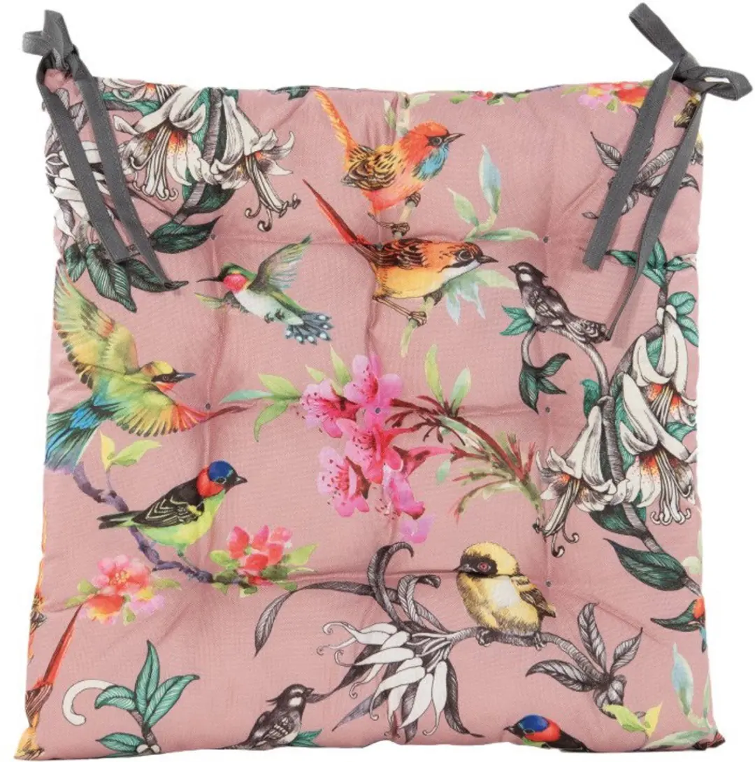 Anna's Collection Stoelkussen Vogels 38x38cm