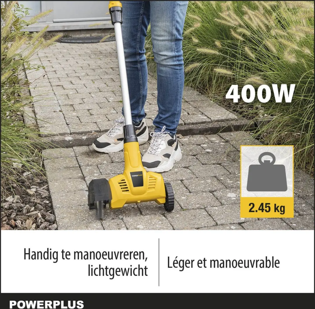 Powerplus Telescopische Onkruidverwijderaar - Nylon/Staalborstel