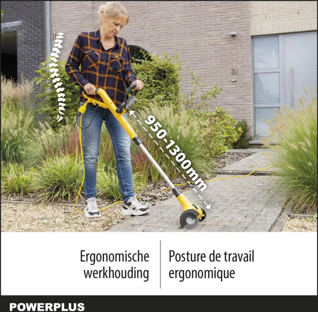 Powerplus Telescopische Onkruidverwijderaar - Nylon/Staalborstel
