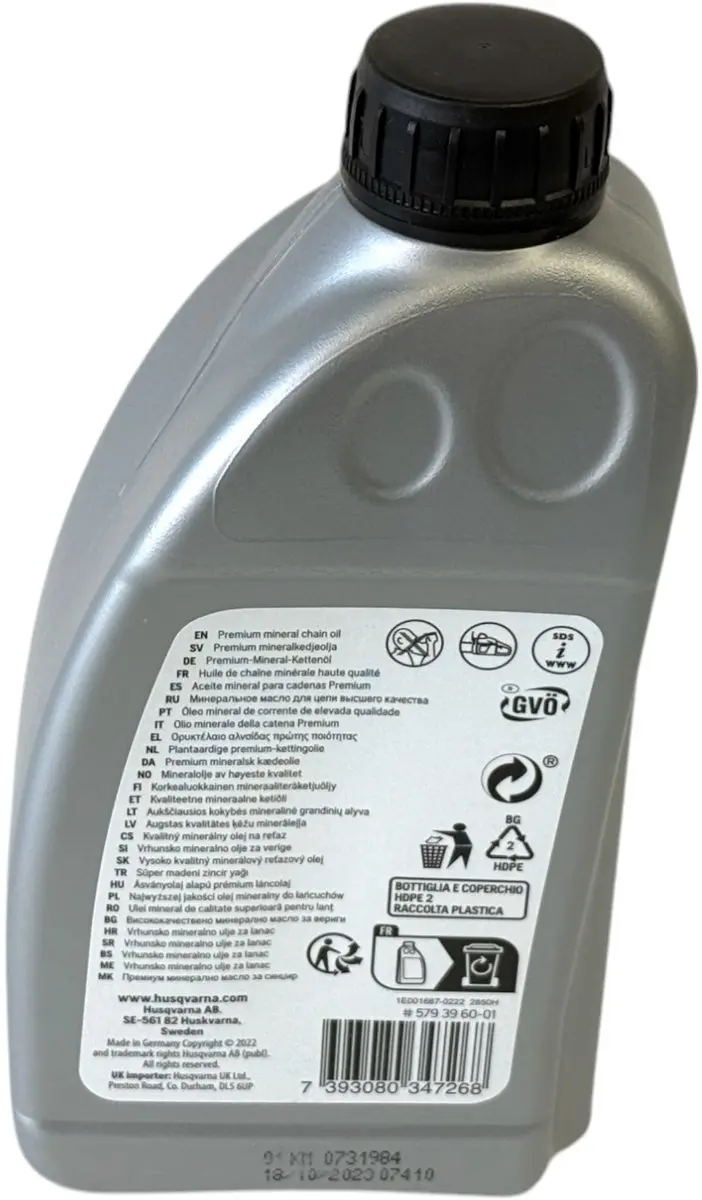 Husqvarna Minerale Kettingzaagolie 1L