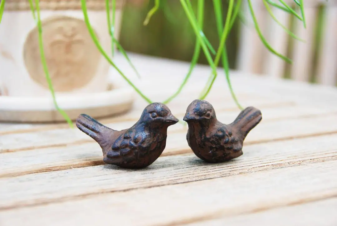 Esschert Design Vriendschap Vogels Gietijzer - Donkerbruin