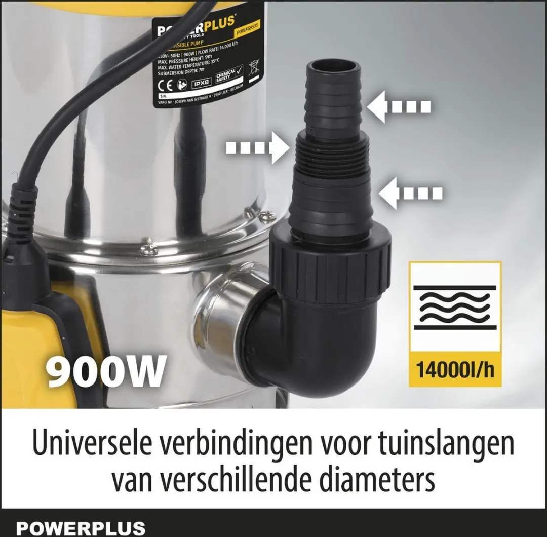 Powerplus Dompelpomp POWXG9535 900W - 14.000 l/u