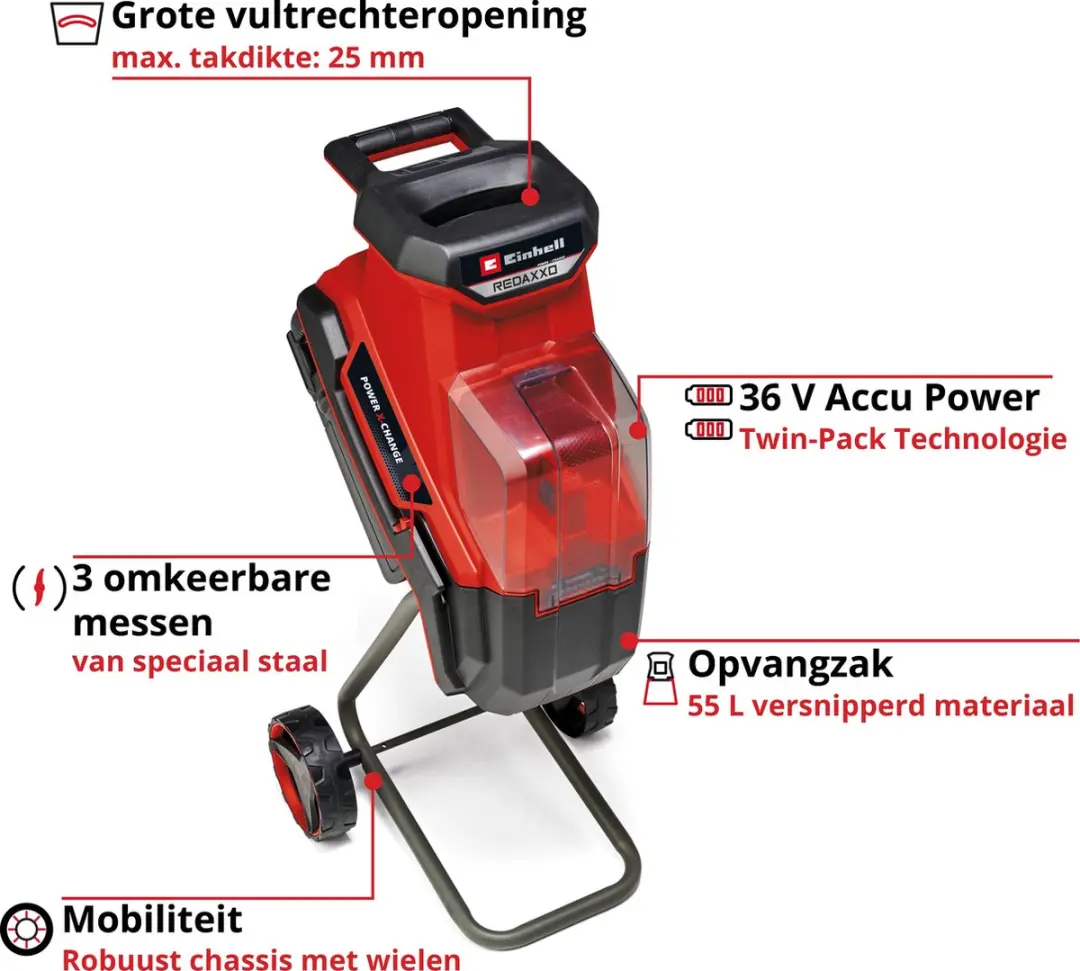 Einhell Redaxxo 36/25 Li Solo Accu Meshakselaar - 36V - Ø25mm