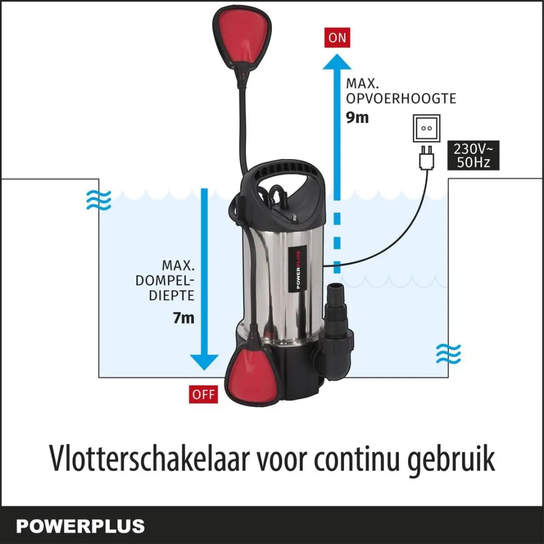 Powerplus POWEW67915 Dompelpomp 900W - 13.000 l/u