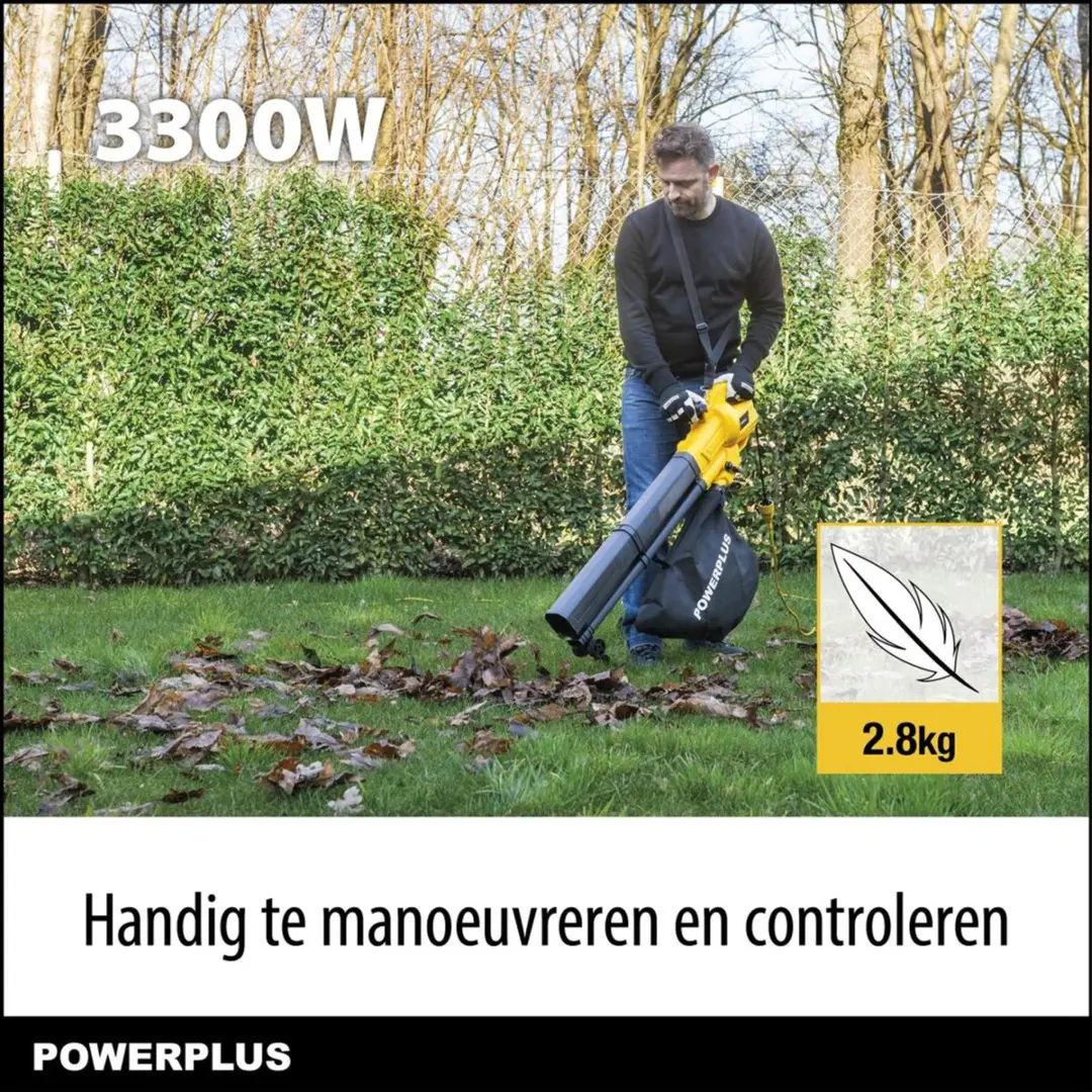 Powerplus POWEG4030 Elektrische Bladblazer 3300W - 250 km/h
