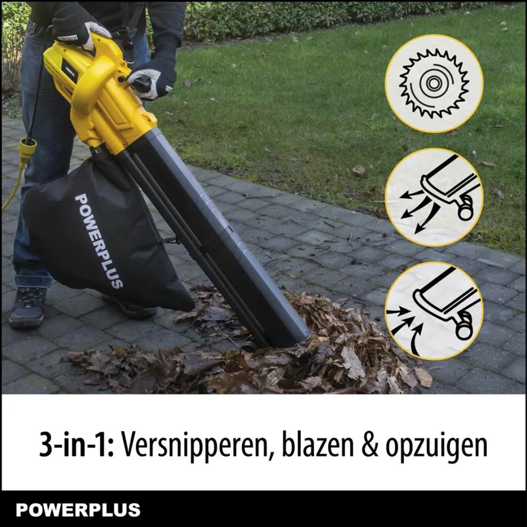 Powerplus POWEG4030 Elektrische Bladblazer 3300W - 250 km/h