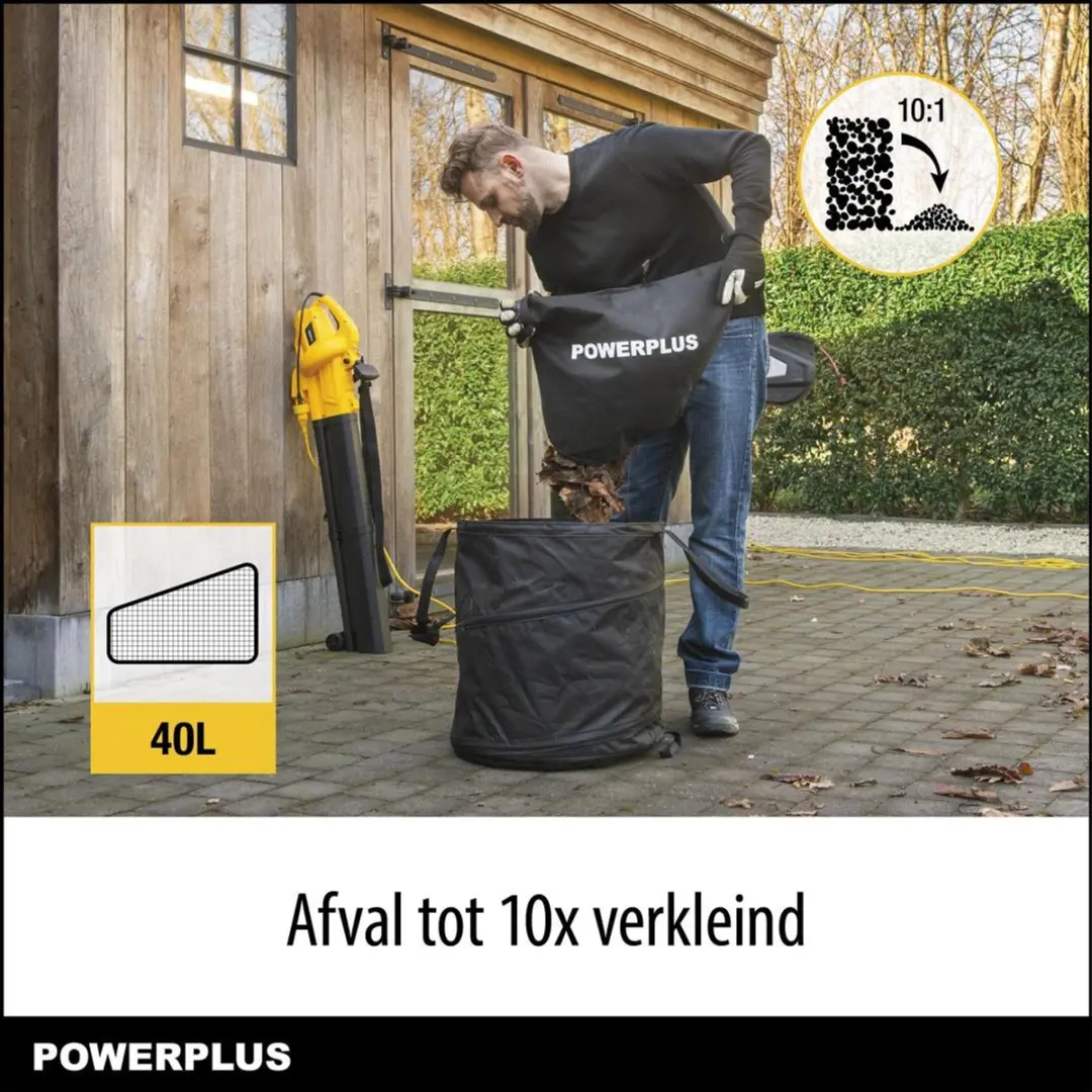 Powerplus POWEG4030 Elektrische Bladblazer 3300W - 250 km/h