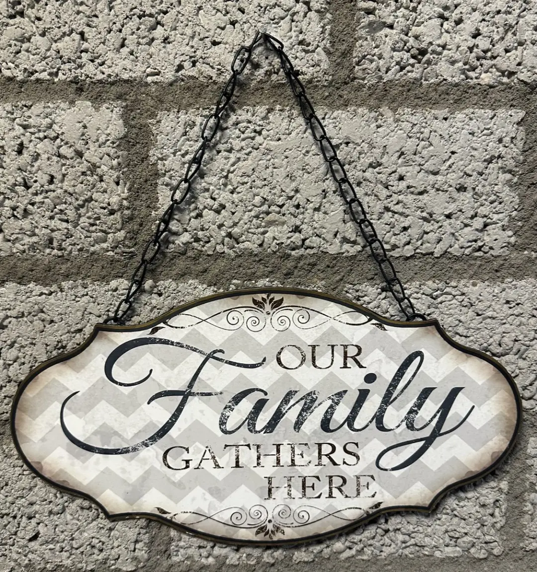 Impuls Meerkleurig Wanddecoratie "Our Family Gathers Here"