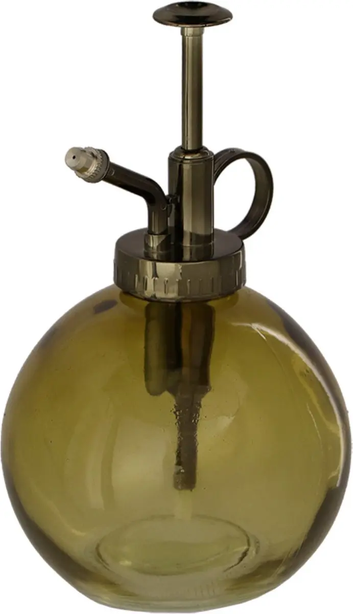 Esschert Design Plantenspuit Glas 16,5cm - Olijfgroen
