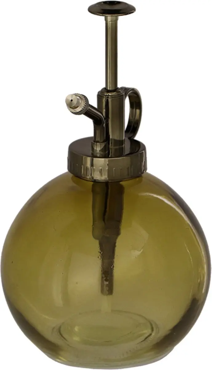 Esschert Design Plantenspuit Glas 16,5cm - Olijfgroen