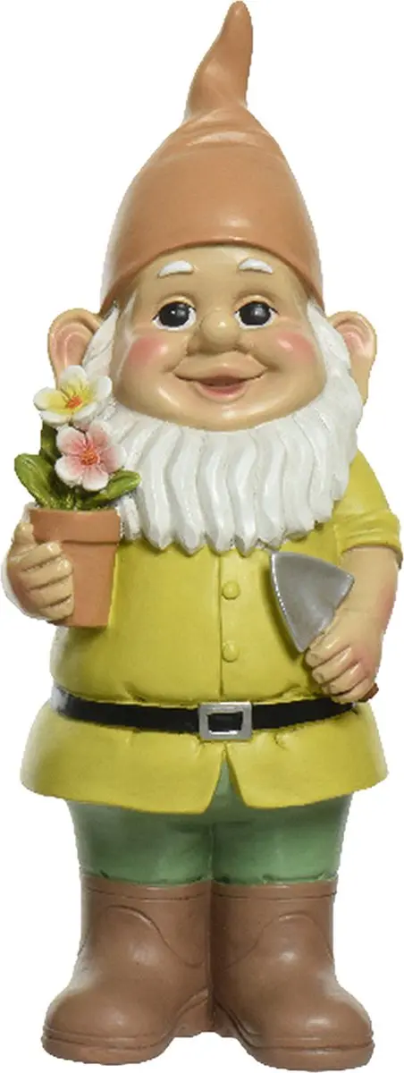 Decoris Tuinkabouter met Plantje Kunststeen