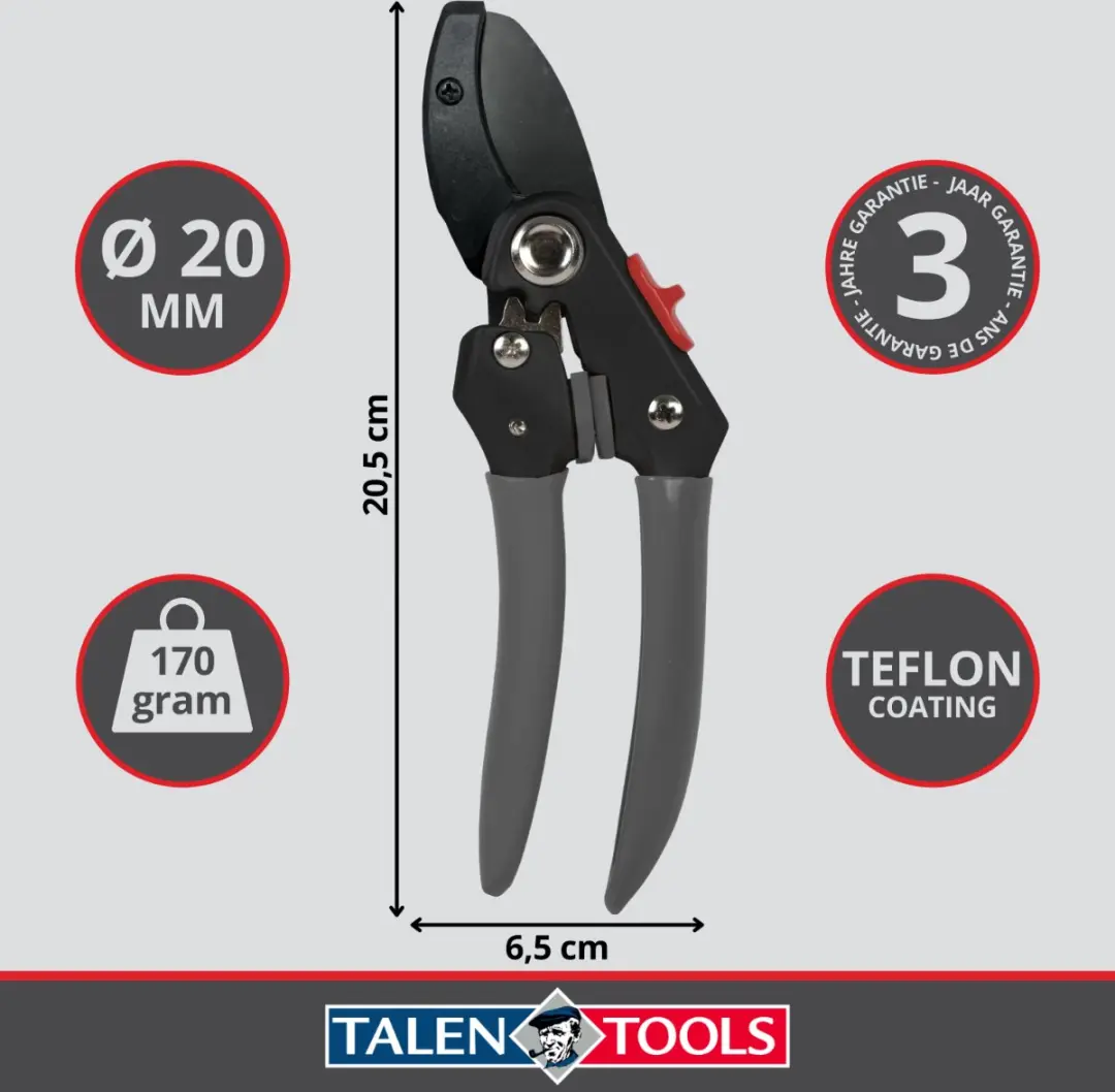 Talen Tools Premium Aambeeld Snoeischaar 20cm