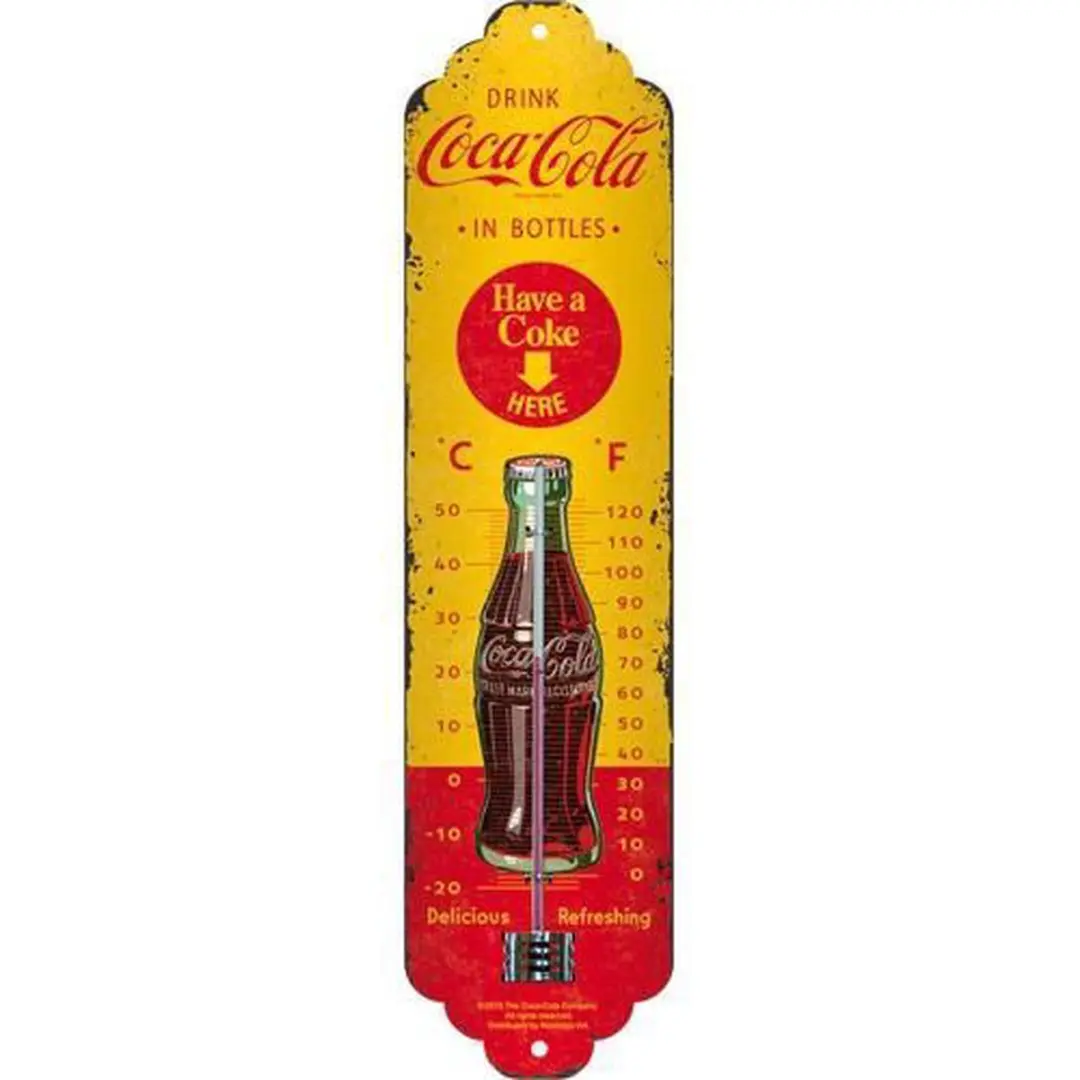 TFA Dostmann Vintage Cola Thermometer - Metaal - 28x6,5cm - afbeelding 6 van 6