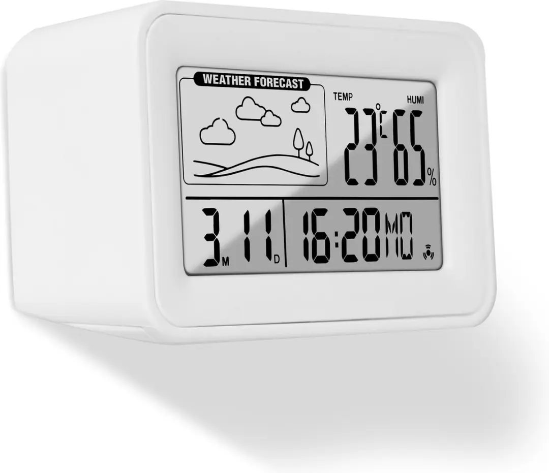 Trotec BZ01 Digitale Wekker met Weerstation - Wit