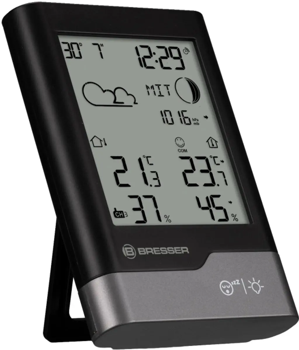 Bresser Radiogestuurd Weerstation - Zwart/Grijs