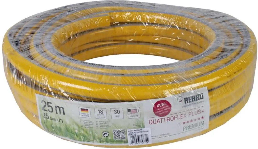 Talen Tools Quattroflex Tuinslang 25m - 1 inch - Geel