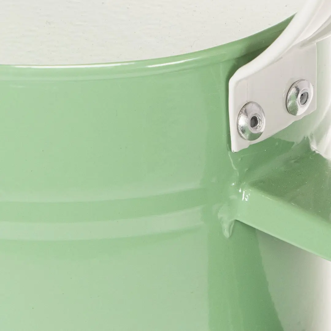 Kaemingk Decoratieve Metal Gieter - Pastelgroen/Wit