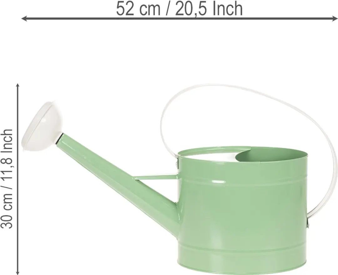 Kaemingk Decoratieve Metal Gieter - Pastelgroen/Wit - afbeelding 6 van 6