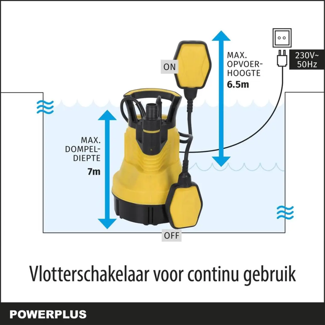 Powerplus Dompelpomp POWXG9502 350W - 5000 l/u