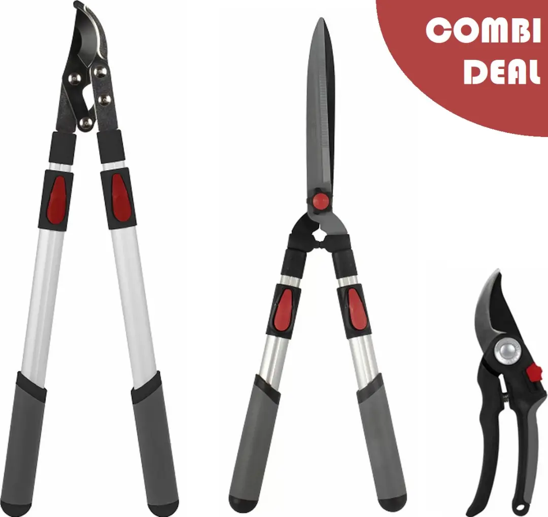 Talen Tools Snoeiset Premium 3-delig - Takken-, heggen- en snoeischaar - Koolstofstaal - afbeelding 2 van 6