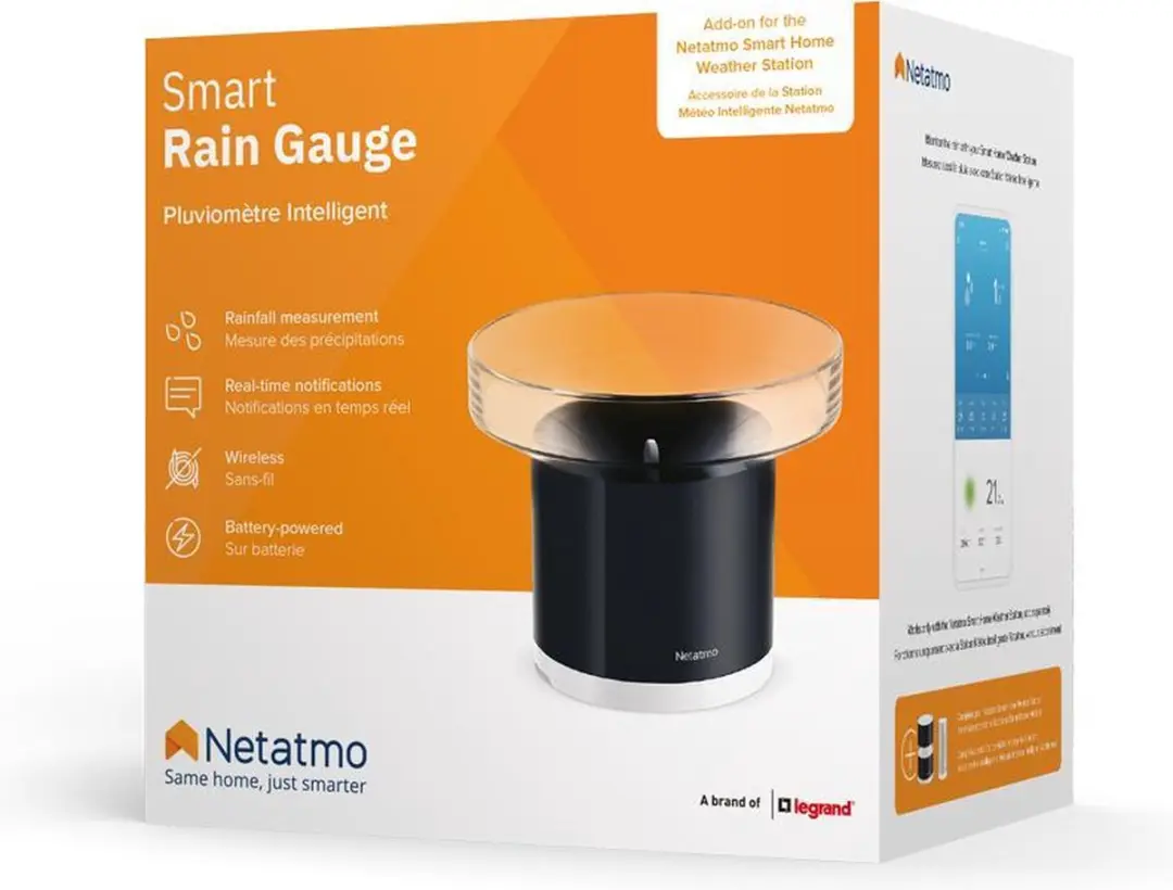 Netatmo Slimme Regenmeter - Zwart - afbeelding 6 van 6