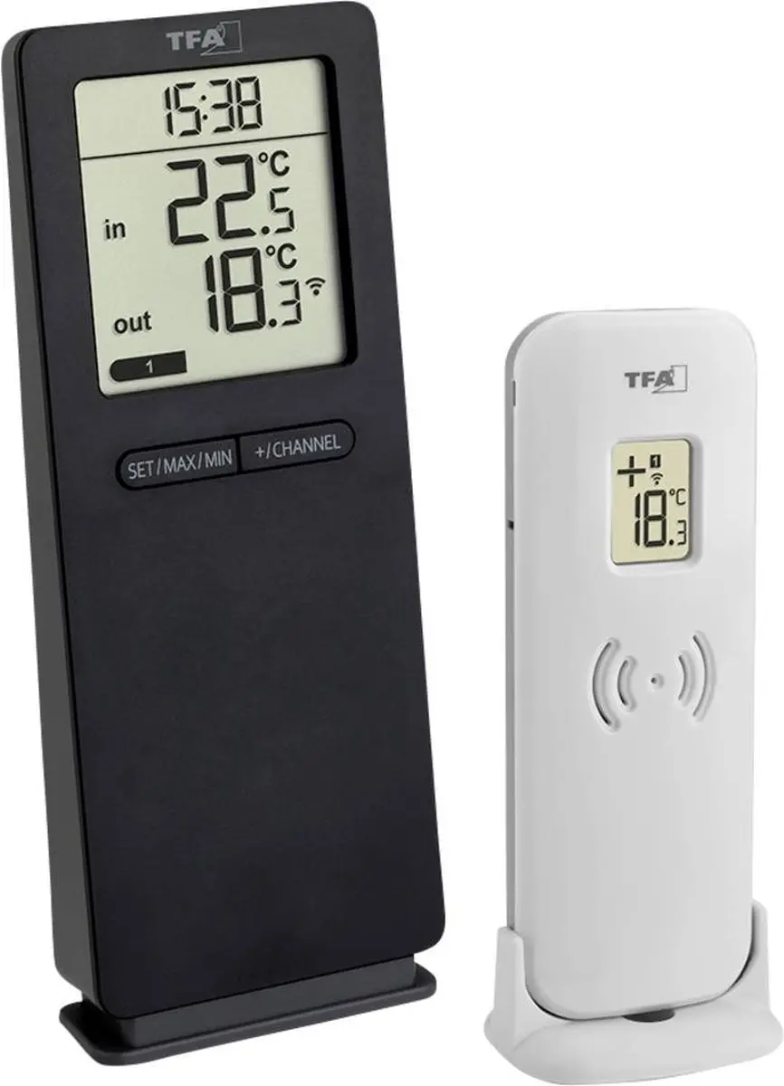 TFA Dostmann LOGOneo 30.3071.01 Funk-Thermometer - Zwart - afbeelding 6 van 6