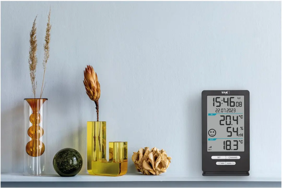 TFA Dostmann XENA HOME 30.3074.10 Draadloze Thermometer - Antraciet