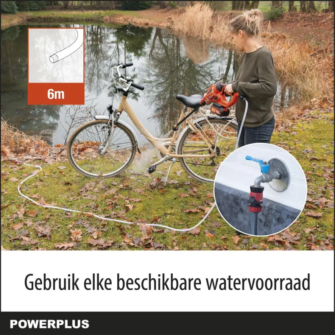 Powerplus Dual Power Accu Hogedrukreiniger POWDPG80621 - 25 Bar