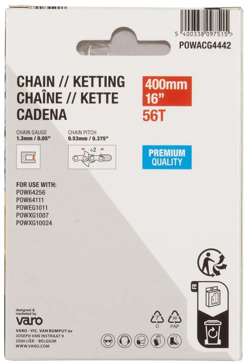 Powerplus POWACG4442 Ketting 16" - 56T