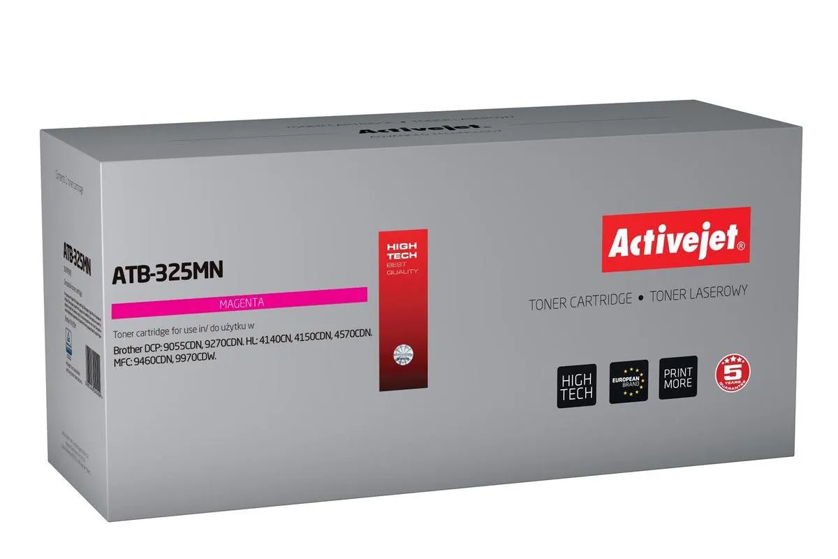 Brother ActiveJet ATB-325MN Tonercartridge - 3500 Pagina's - Magenta