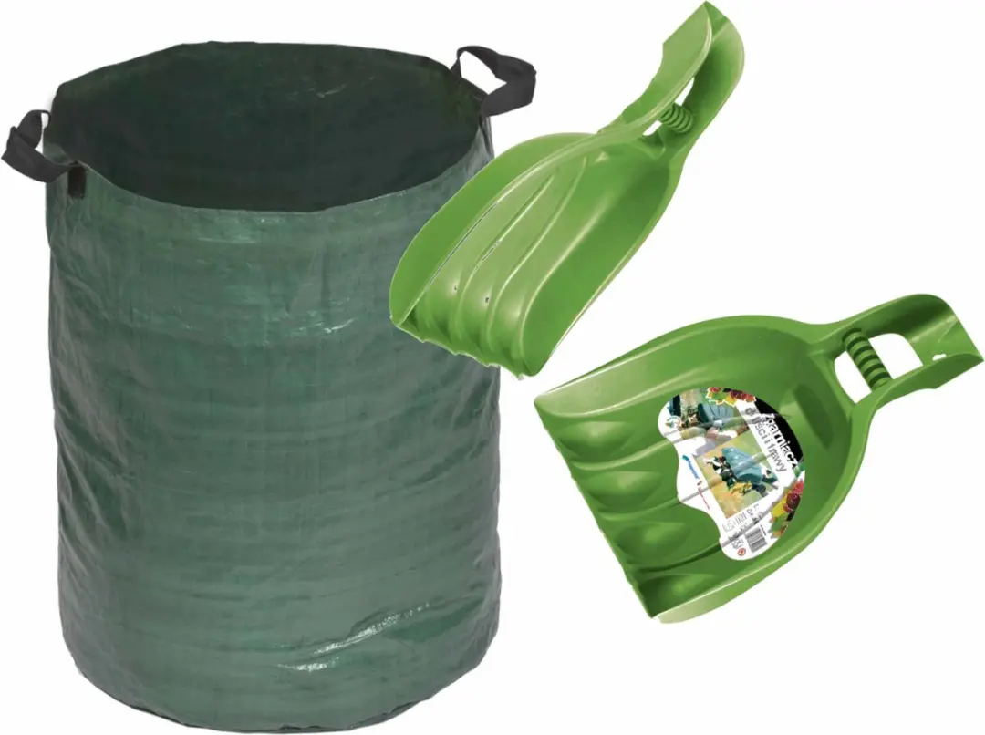 Nature Groene Tuinafvalzak 120L met Bladharken