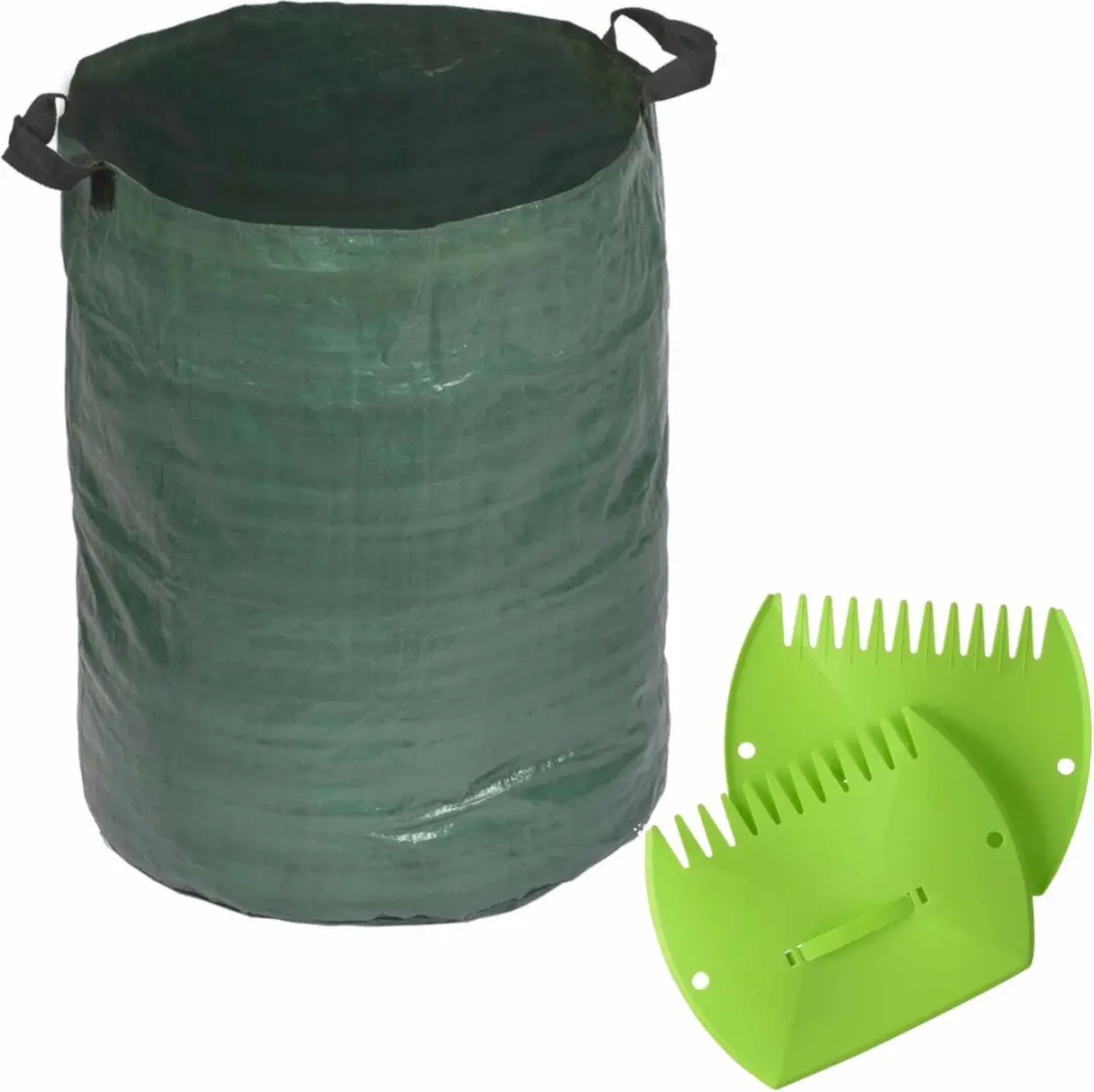 Nature Groene Tuinafvalzak 120L met Bladharken