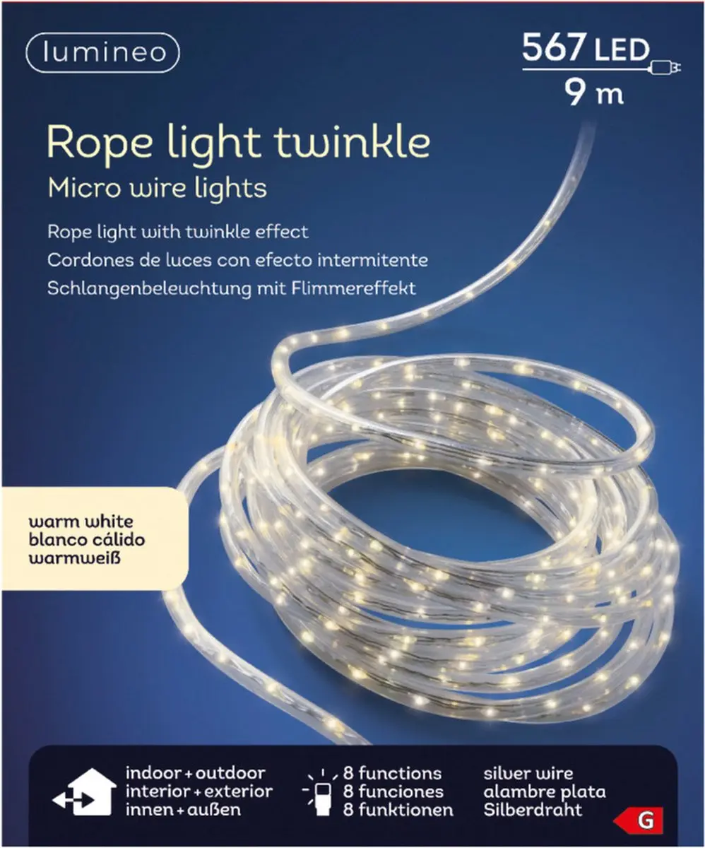 Lumineo Lichtslang 567 LED Warm Wit 9m