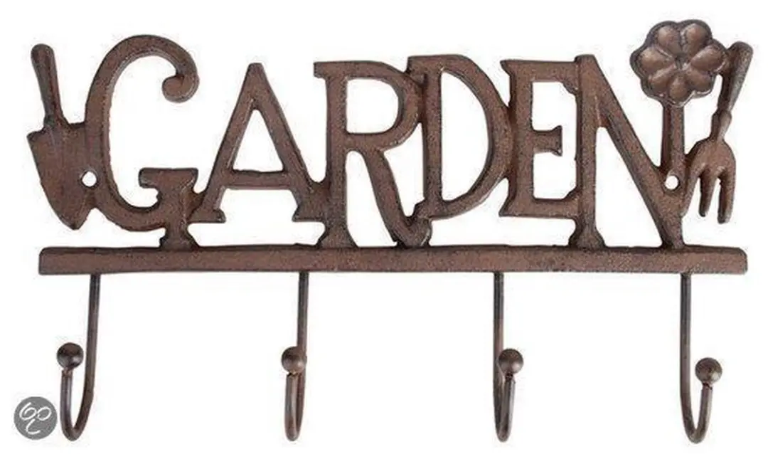 Esschert Design Haak Garden Wandplaat - 4 Haken Multi Color - afbeelding 2 van 2