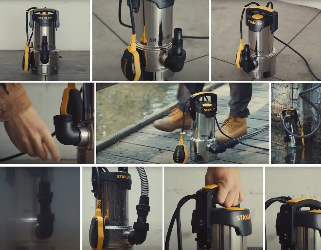 Stanley Dompelpomp 1100W - Vuilwater - Roestvrij staal