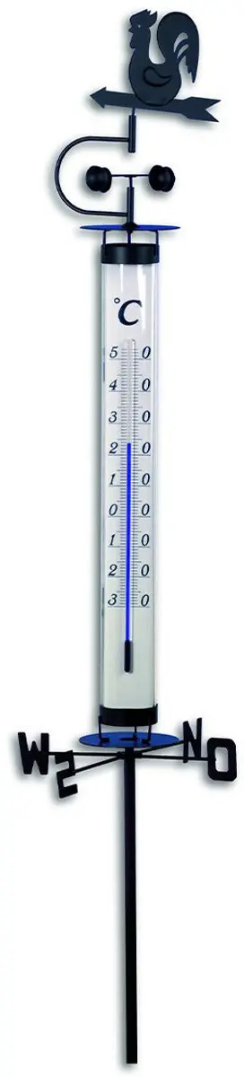 TFA Dostmann Tuin Thermometer met Windwijzer 138cm