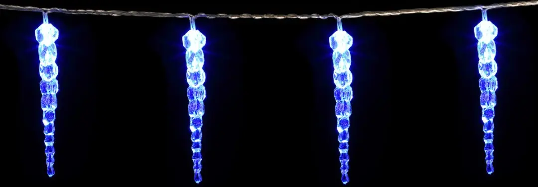 Monzana Kerstmis Lichtketting IJspegels 80 LED Blauw - 13m
