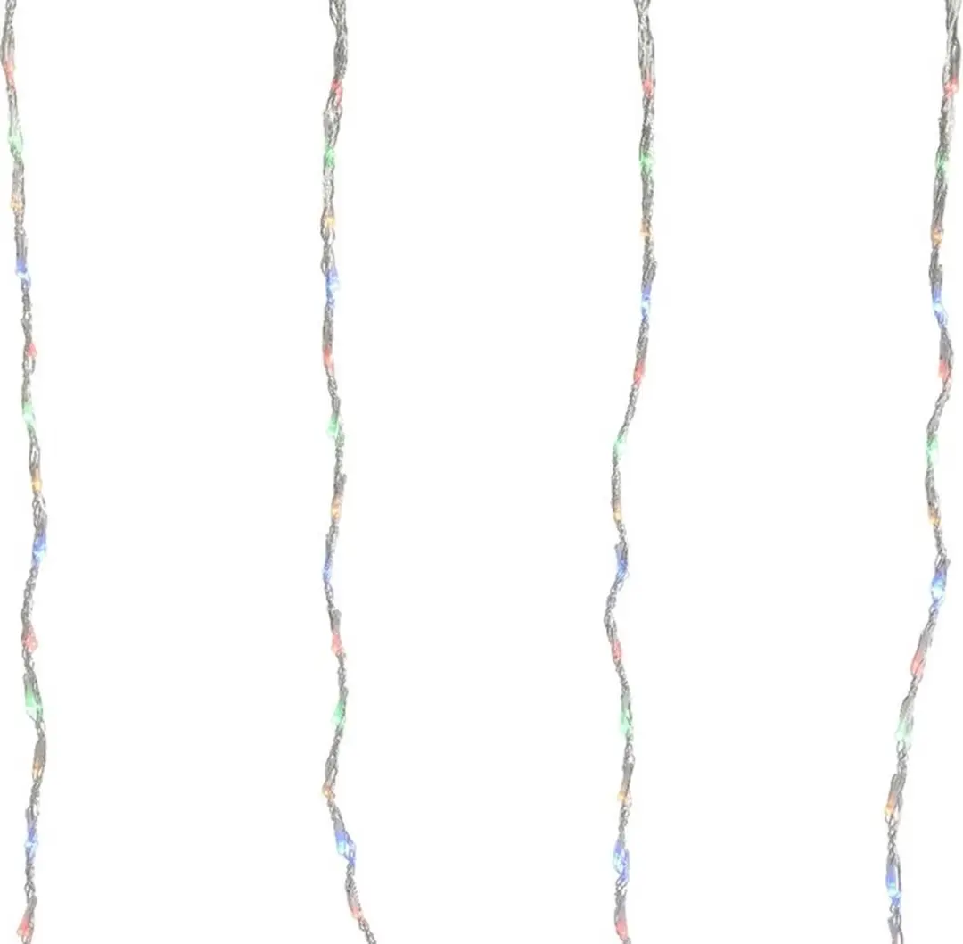Lumineo Kerst Balkonverlichting Gordijn 220 Lampjes - Multicolour