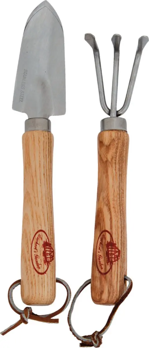 Esschert Design RVS Mini Tuingereedschap GT76 - Bruin - afbeelding 4 van 4