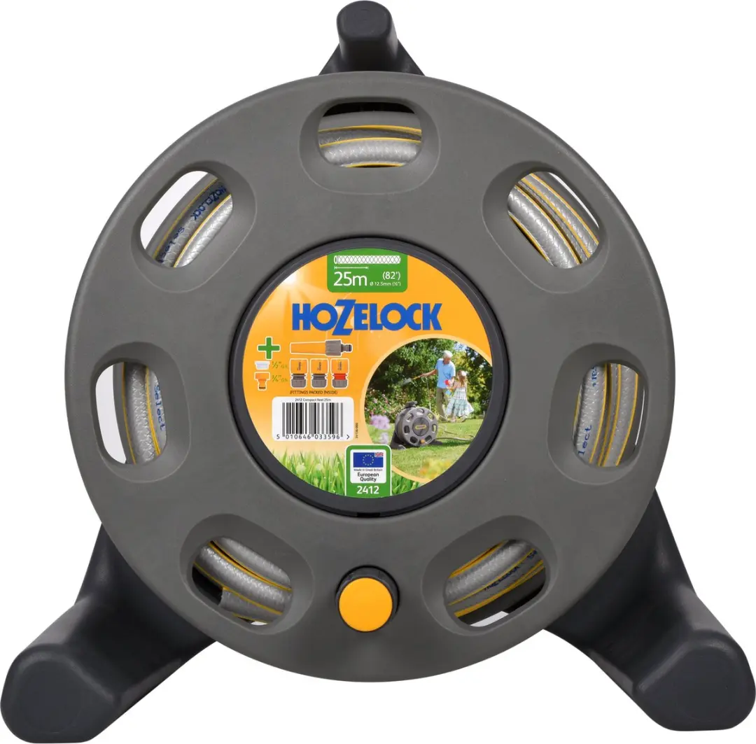 Hozelock Compact Slanghaspel 15m - 12,5mm - Grijs