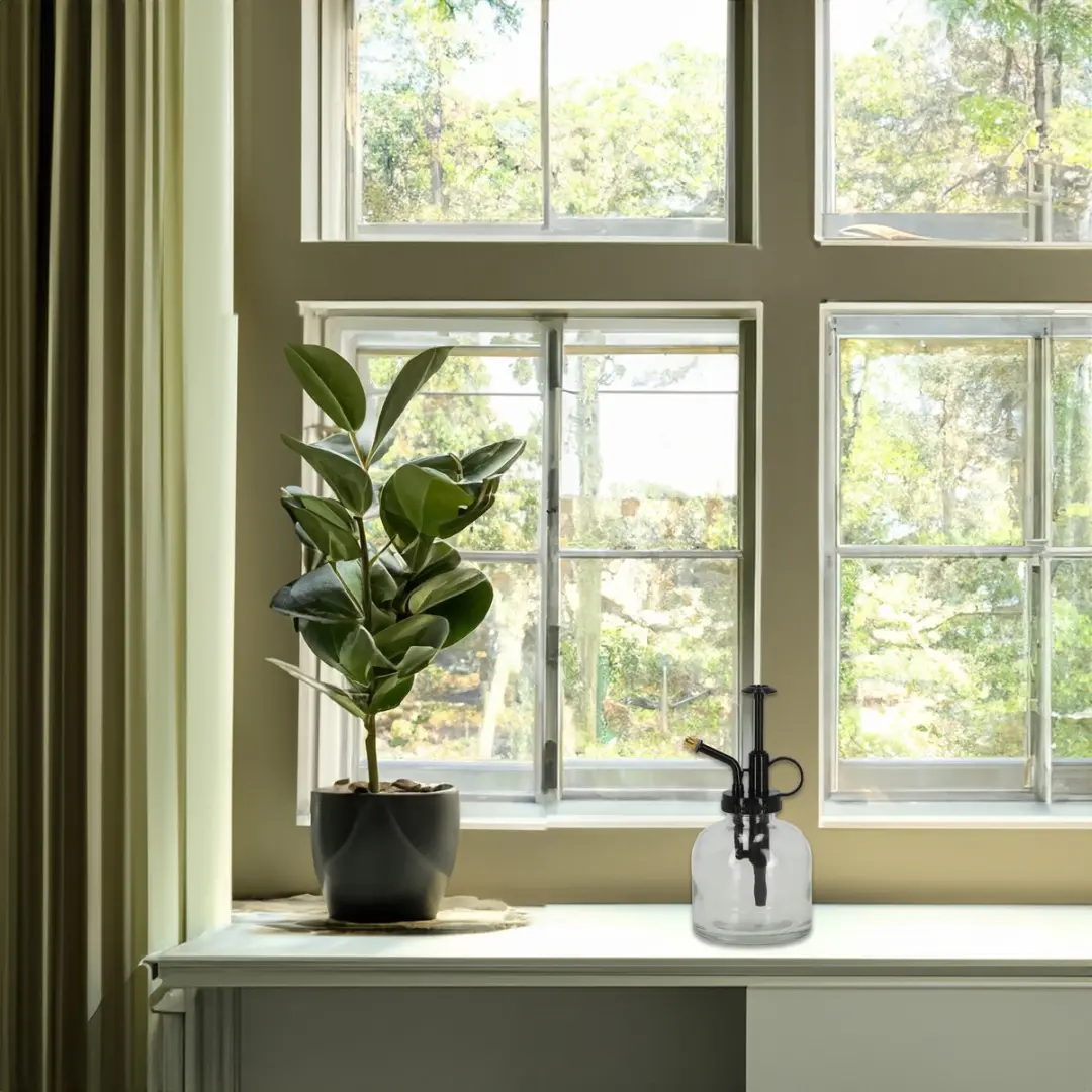 Esschert Design Plantenspuit 16cm - Heldere Glas/Zwart