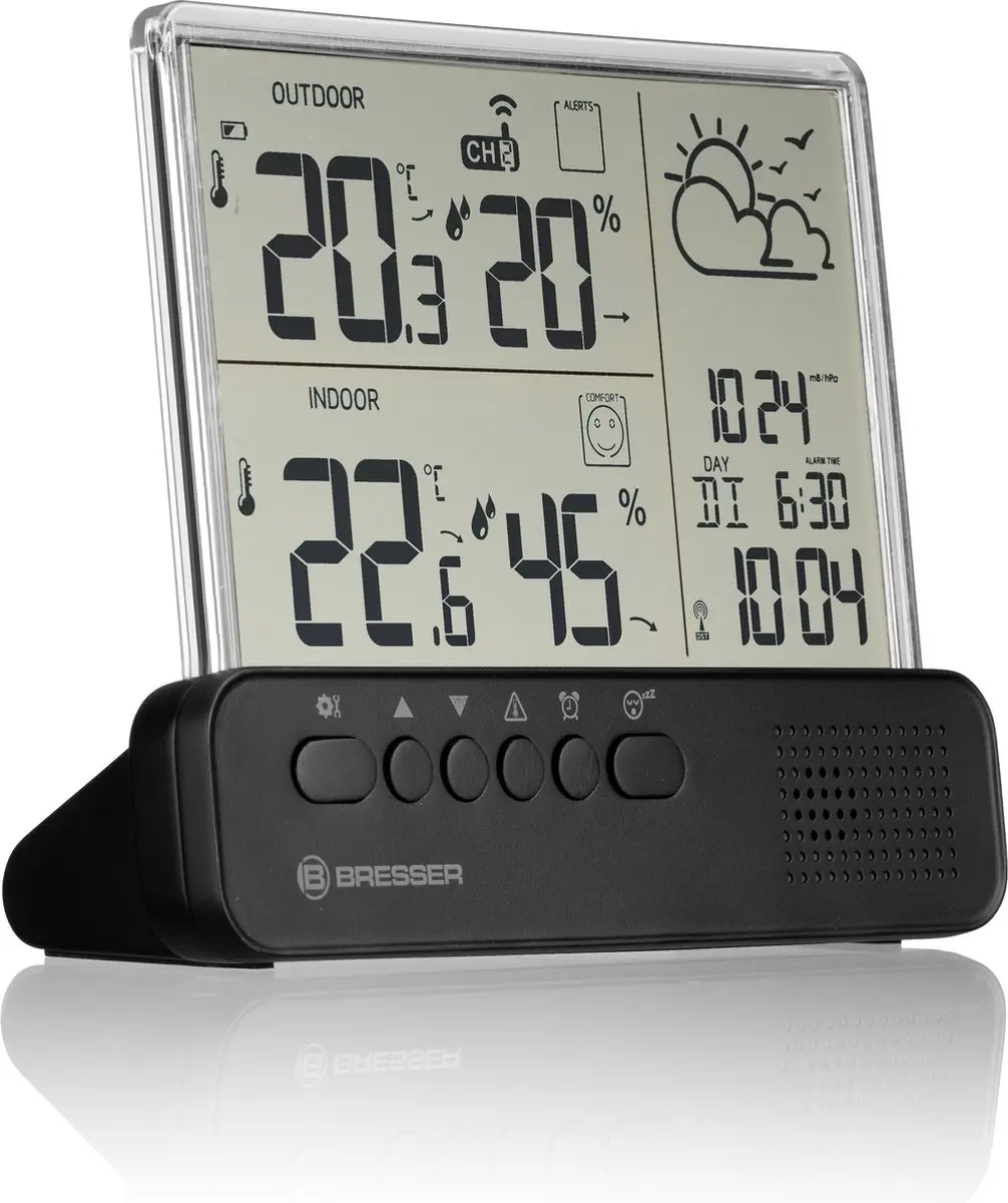 Bresser Weerstation Translucidus - Binnen/Buiten - Grijs