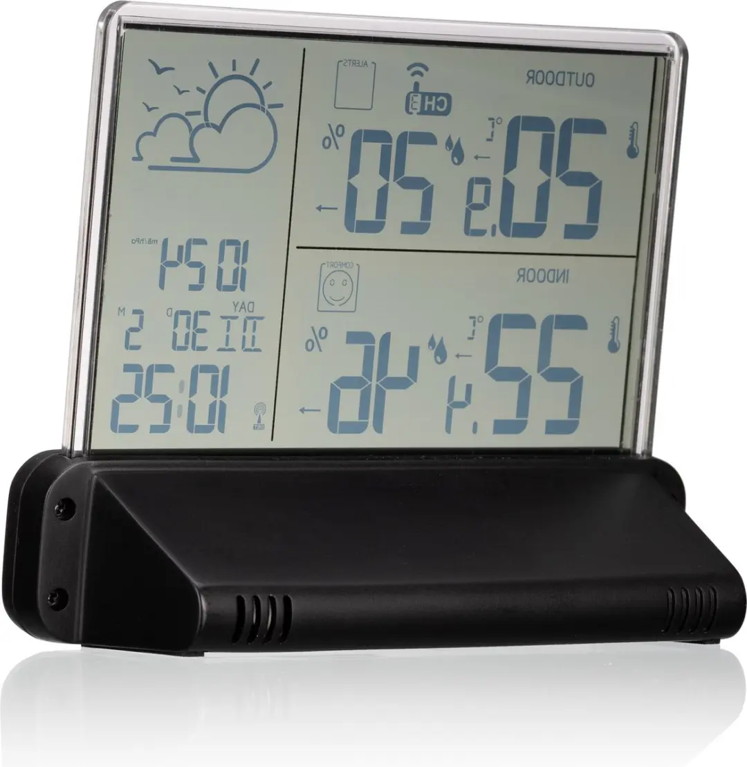 Bresser Weerstation Translucidus - Binnen/Buiten - Grijs