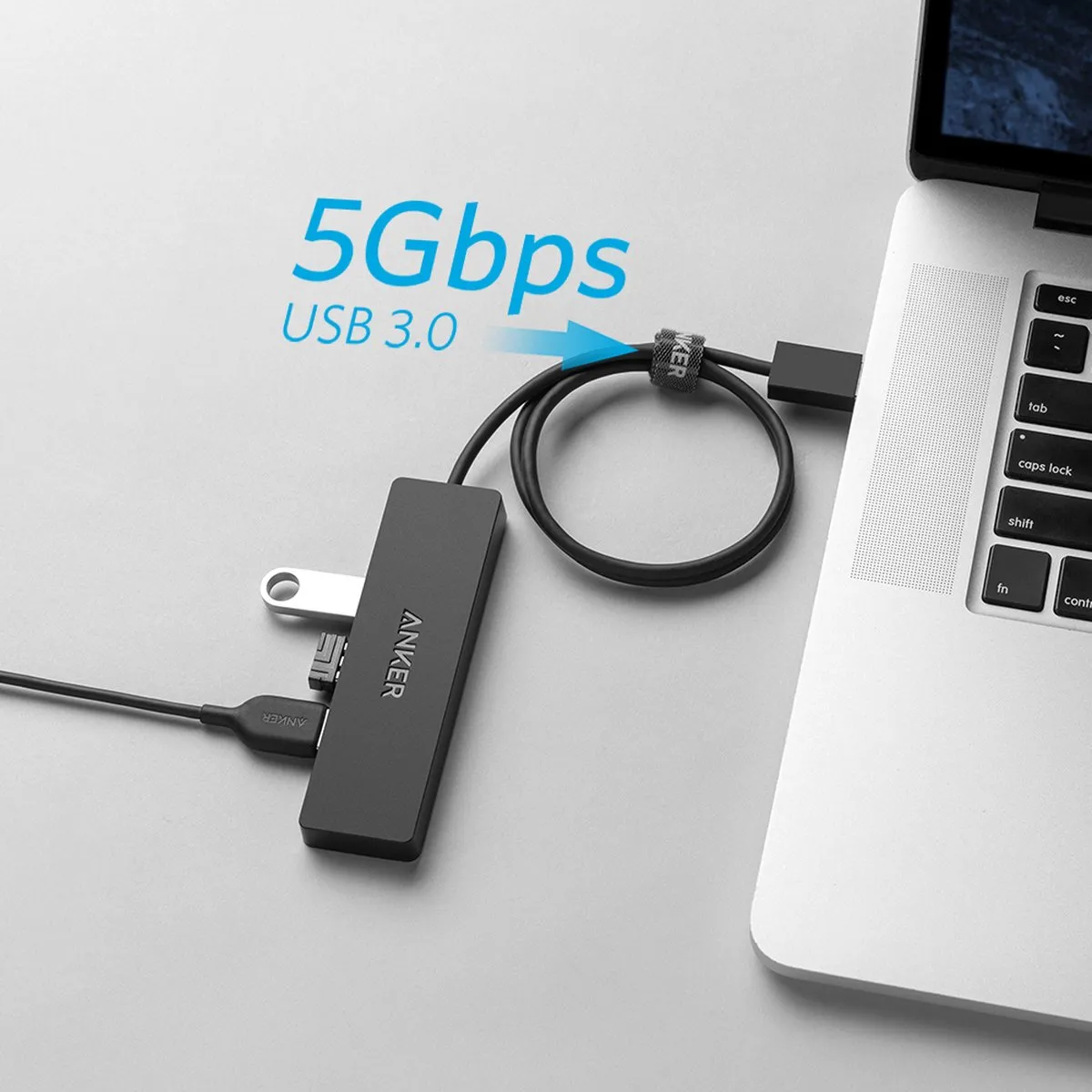 Anker A7516016 4-poorts USB 3.0 Data Hub - Zwart