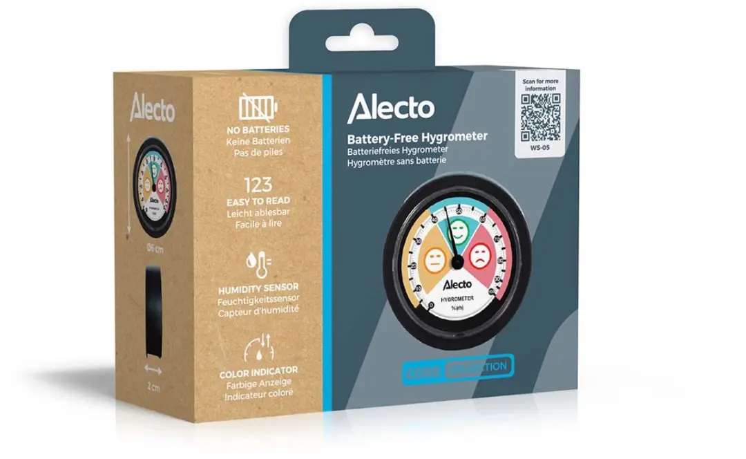 Alecto WS-05 Hygrometer - Zwart - afbeelding 6 van 6