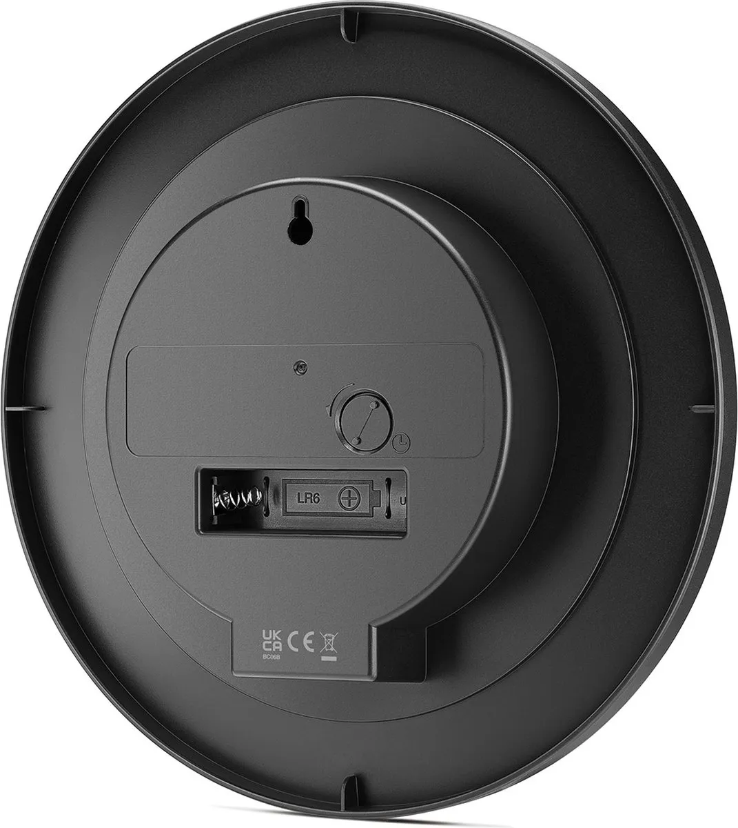 Braun BC06B Wandklok - Analoog - 20cm - Zwart - afbeelding 2 van 5