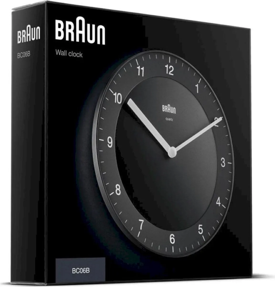 Braun BC06B Wandklok - Analoog - 20cm - Zwart - afbeelding 3 van 5