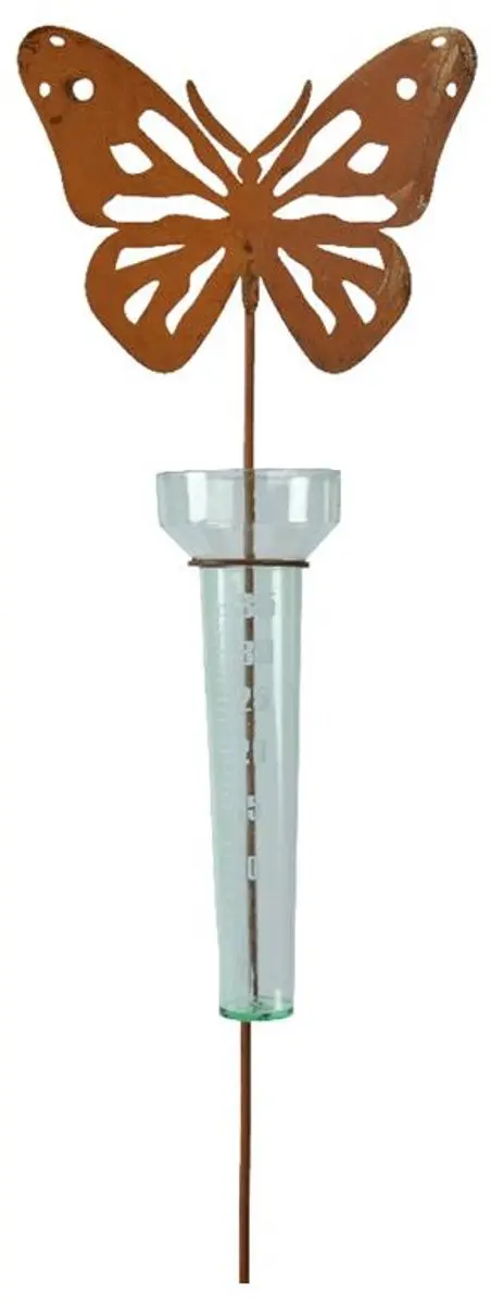 Decoris Regenmeter Vlinder Metaal 83cm