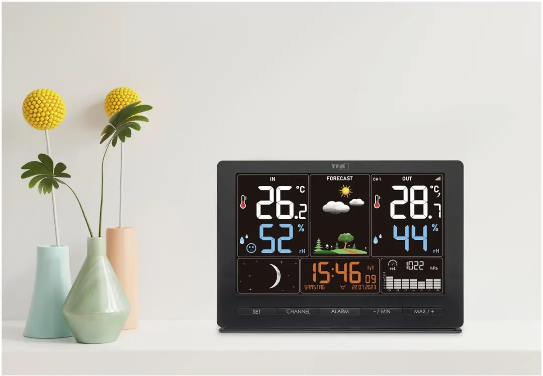 TFA Dostmann SEASON 2 35.1118.01 Draadloos Weerstation - 3 Sensoren - Zwart